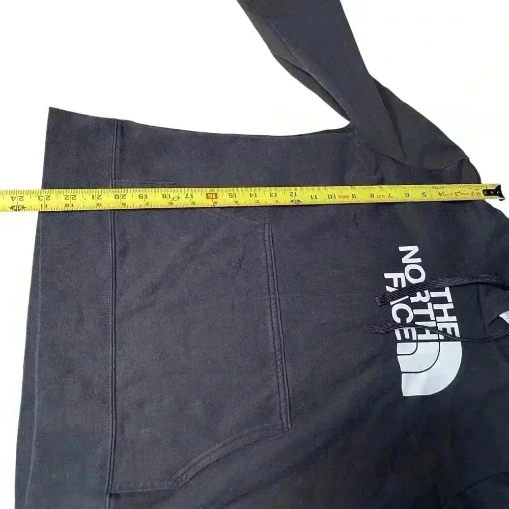 The North Face Hoodie Black Men's Small White Half Dome Logo With White In Hood - Picture 4 of 7